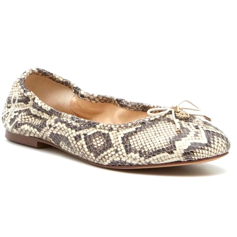 Sam Edelman Felicia Snakeskin Ballet Cottagecore Animal Luxury Chic Comfy Sz 7